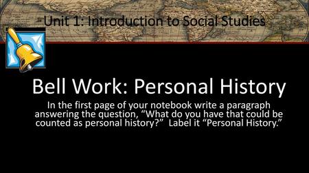 Unit 1: Introduction to Social Studies