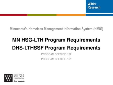 Minnesota’s Homeless Management Information System (HMIS)