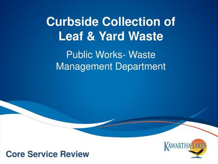 Curbside Collection of Leaf & Yard Waste