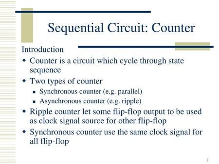 Sequential Circuit: Counter