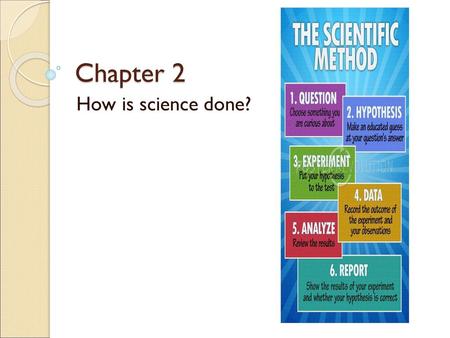 Chapter 2 How is science done?.