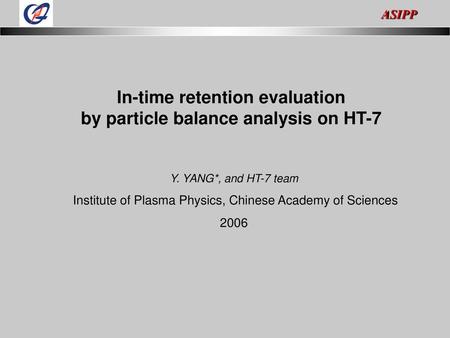 In-time retention evaluation by particle balance analysis on HT-7