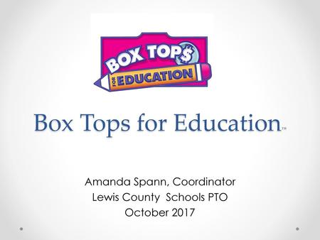 Box Tops for Education™