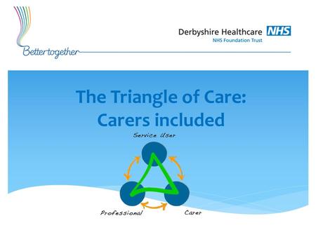 The Triangle of Care: Carers included