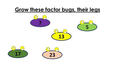 Grow these factor bugs, their legs