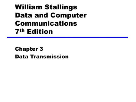 William Stallings Data and Computer Communications 7th Edition