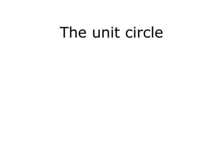 The unit circle.