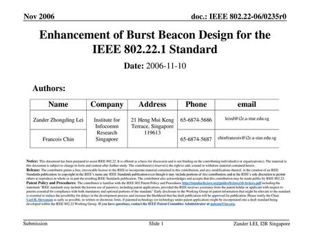 Enhancement of Burst Beacon Design for the IEEE Standard