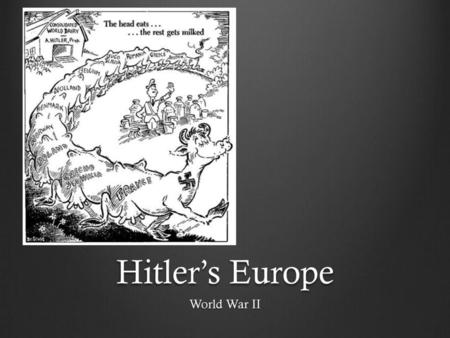 Hitler’s Europe World War II.