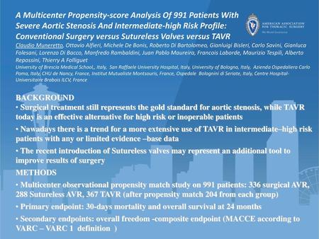 A Multicenter Propensity-score Analysis Of 991 Patients With