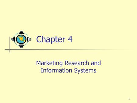 Marketing Research and Information Systems