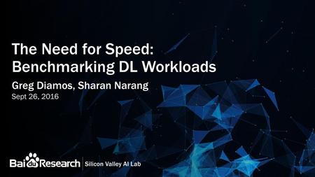 The Need for Speed: Benchmarking DL Workloads