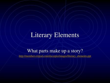 What parts make up a story?