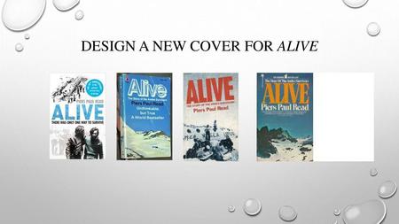 Design a new cover for Alive