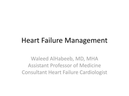 Heart Failure Management