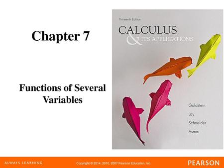 Functions of Several Variables