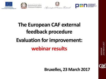 The European CAF external feedback procedure