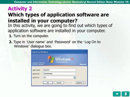 Which types of application software are installed in your computer?