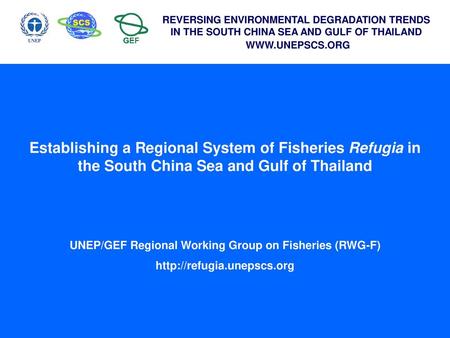 UNEP/GEF Regional Working Group on Fisheries (RWG-F)