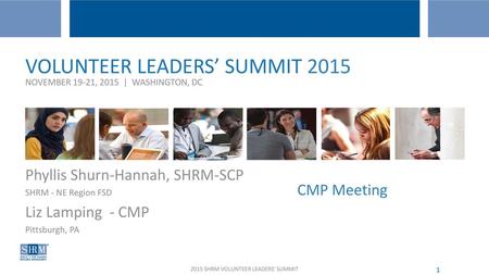 2015 SHRM VOLUNTEER LEADERS' SUMMIT