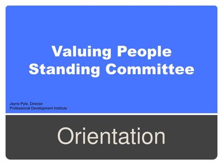 Valuing People Standing Committee