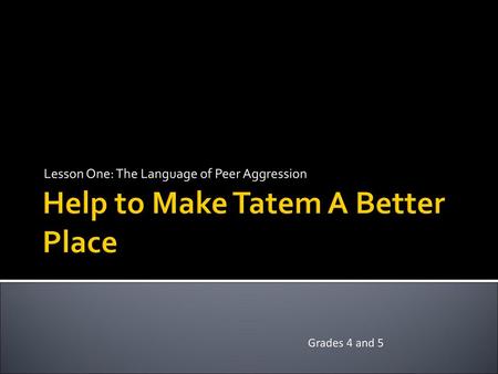 Help to Make Tatem A Better Place