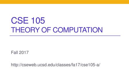 CSE 105 theory of computation