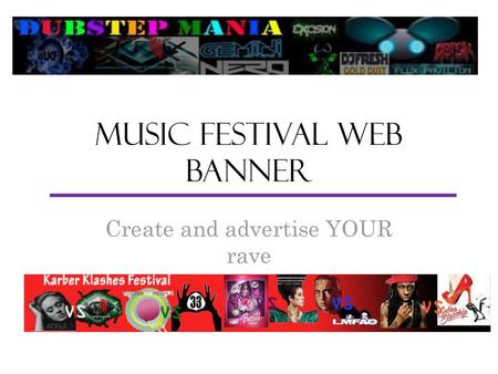 Music festival web banner