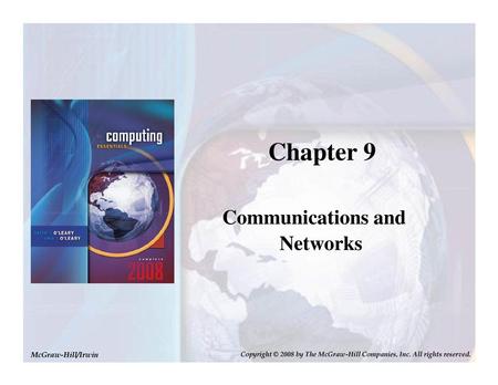 Communications and Networks Chapter 9 McGraw-Hill/Irwin