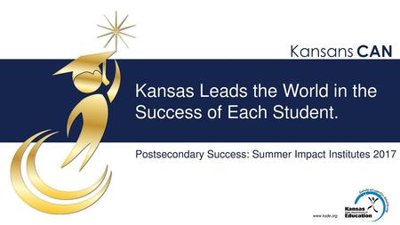 Kansas Leads the World in the Success of Each Student.