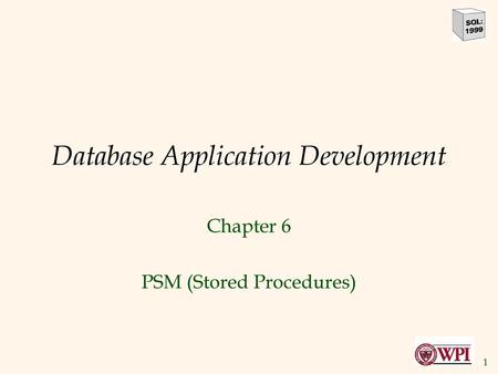 Database Application Development