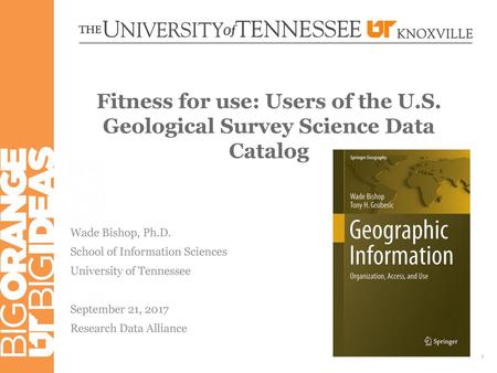 Fitness for use: Users of the U. S