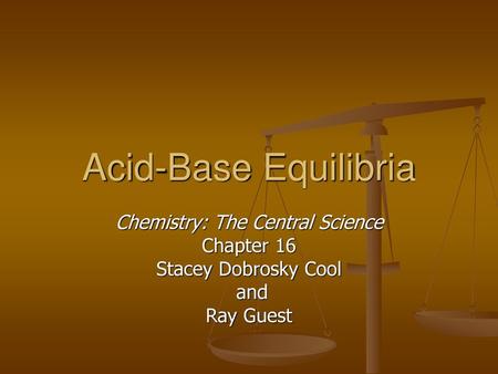 Chemistry: The Central Science