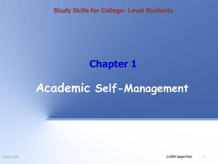 Academic Self-Management