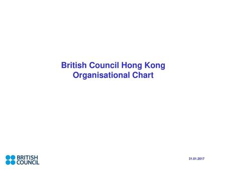 British Council Hong Kong Organisational Chart