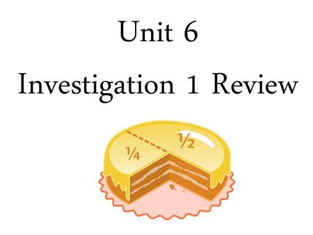 Unit 6 Investigation 1 Review