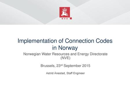 Implementation of Connection Codes in Norway