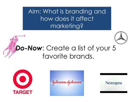 Aim: What is branding and how does it affect marketing?