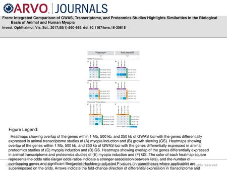 From: Integrated Comparison of GWAS, Transcriptome, and Proteomics Studies Highlights Similarities in the Biological Basis of Animal and Human Myopia Invest.