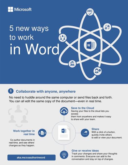 in Word 5 new ways to work Collaborate with anyone, anywhere