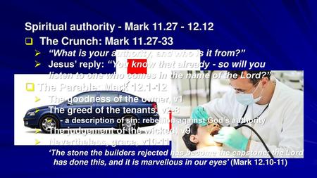 Spiritual authority - Mark The Crunch: Mark