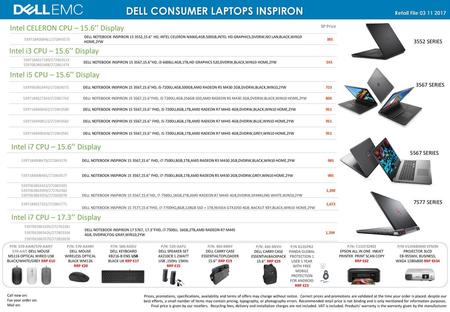 DELL CONSUMER LAPTOPS INSPIRON