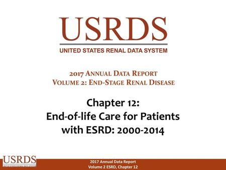 Chapter 12: End-of-life Care for Patients with ESRD: