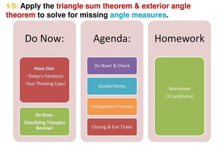 Classifying Triangles Review!