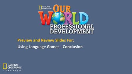 Using Language Games - Conclusion