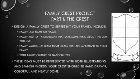 Family crest project part I: the crest