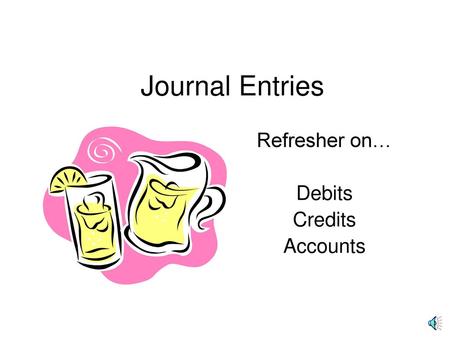 Refresher on… Debits Credits Accounts