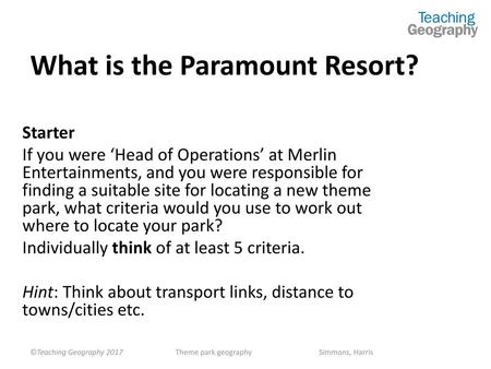 What is the Paramount Resort?