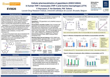 EV0626 Cellular pharmacokinetics of gepotidacin (GSK )