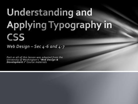 Understanding and Applying Typography in CSS